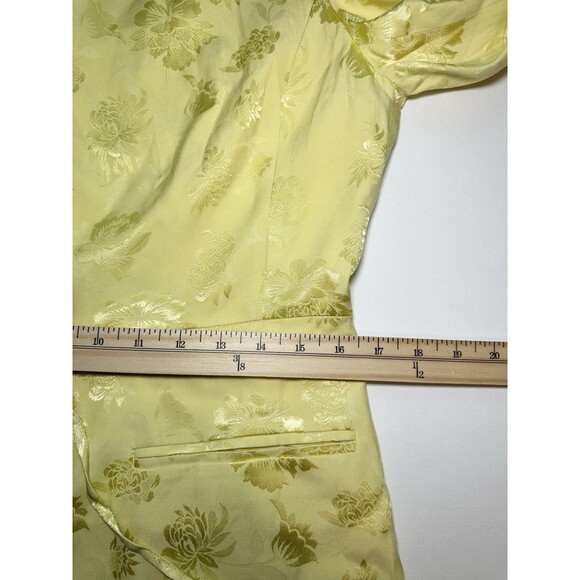 Guess Marciano Butter Yellow Floral Blazer Feminine Women's US‎ SMALL EU 40 - Picture 16 of 16